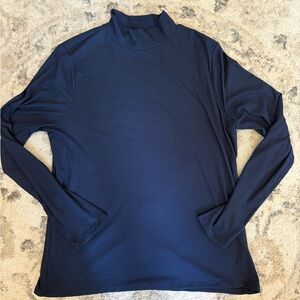 No Boundaries Navy Ribbed Turtleneck
